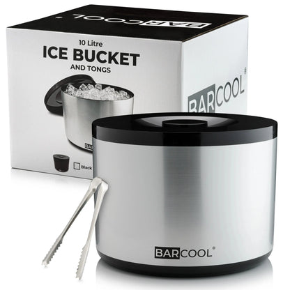 Barcool 10L Ice Bucket - Round Silver Subcold