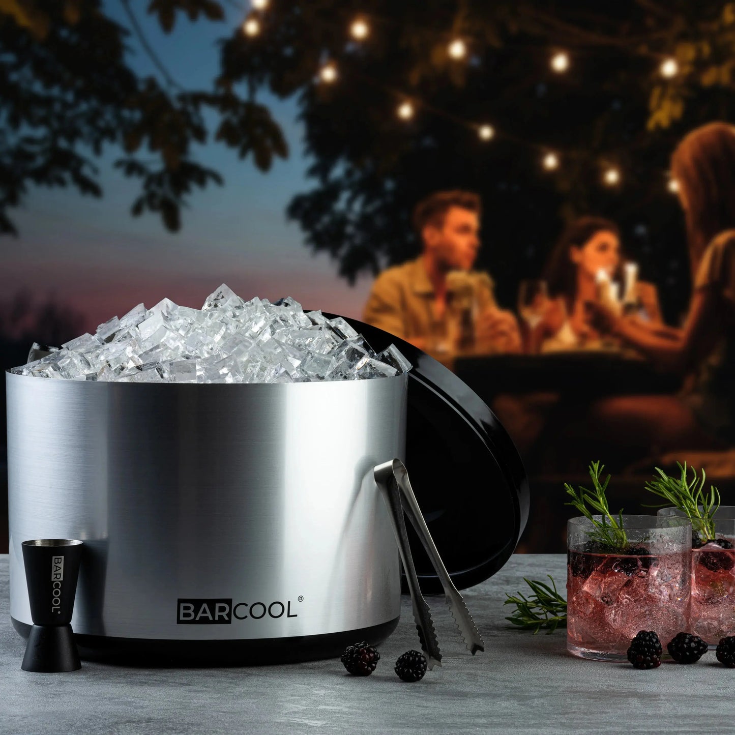 Barcool 10L Ice Bucket - Round Silver Subcold