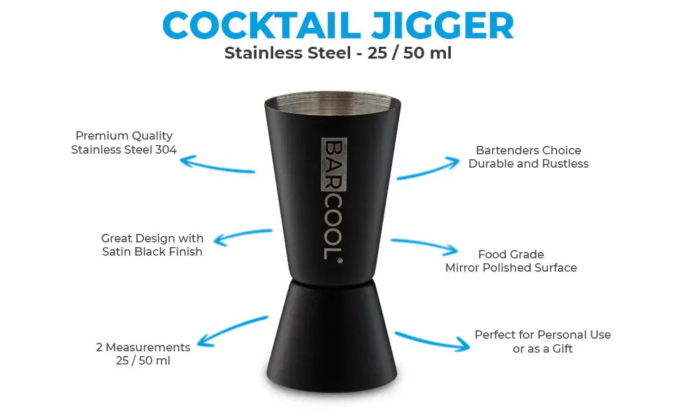 Barcool Cocktail Jigger 50ml / 25ml Subcold