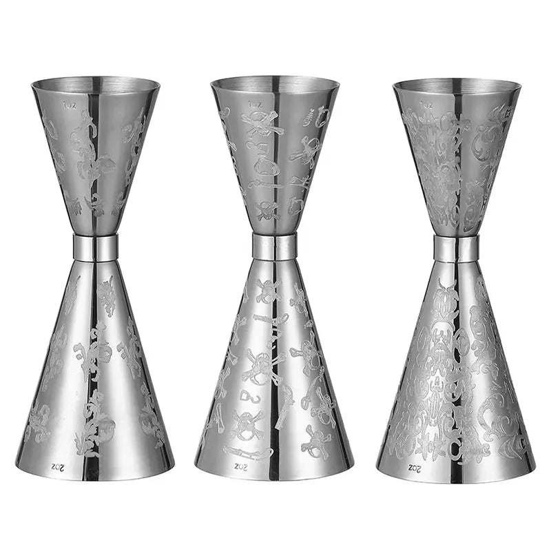 Stainless Steel Jigger Cocktail Bar Measures, Bar Accessories - Beverage Oasis