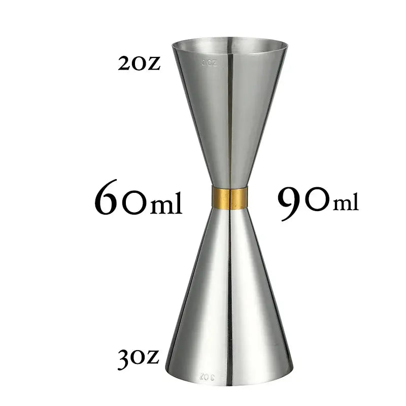 Stainless Steel Jigger Cocktail Bar Measures, Bar Accessories - Beverage Oasis