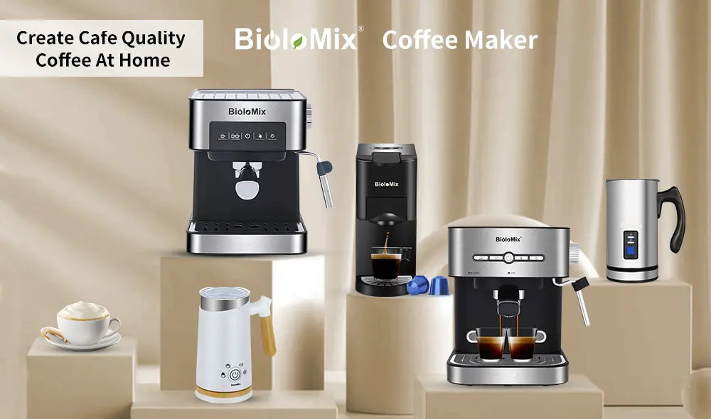 3 in 1 Espresso Coffee Machine 19Bar 1450W Multiple Capsule Coffee Yellow Angel